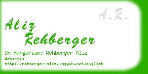 aliz rehberger business card